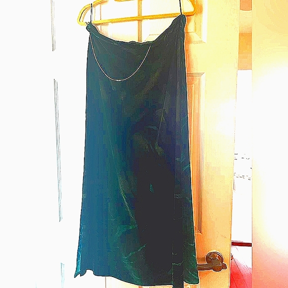 Roberto Cavalii Skirt multi colored green tie die velvet  12 - Picture 1 of 3